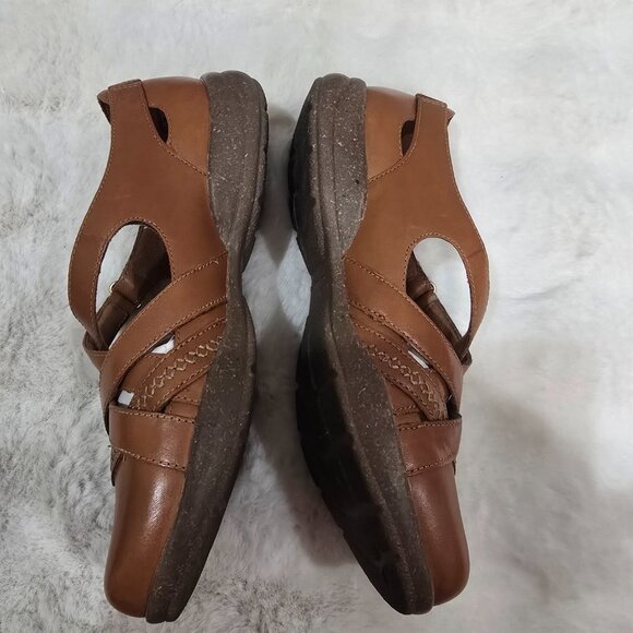 Clarks Collection Roseville Step Leather Mary Jane Flats Women's Size 9.5 Tan - Picture 9 of 9